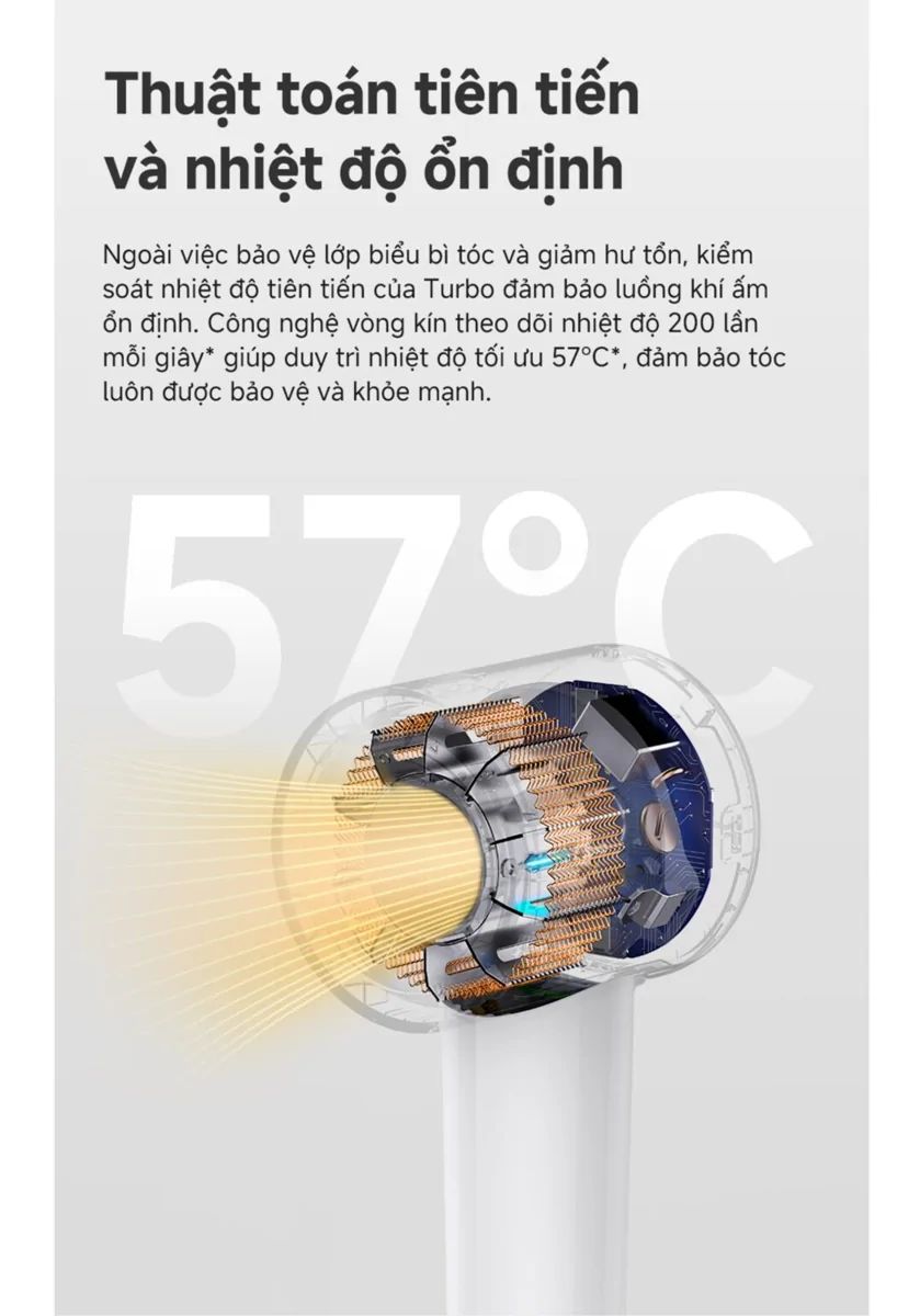 Máy Sấy Tóc Tốc Độ Cao Mova Turbo Màu Trắng 8