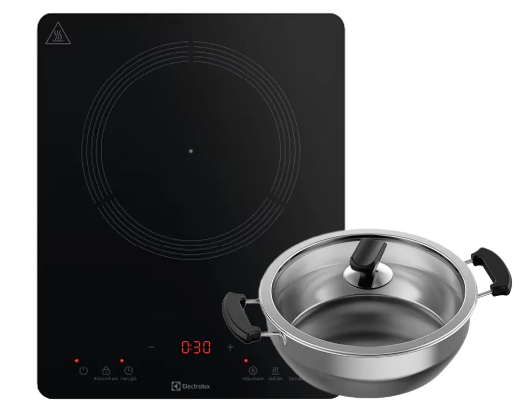 Bếp Điện Từ Đơn Electrolux ETIS450RGA 2000W (Tặng Kèm Nồi)
