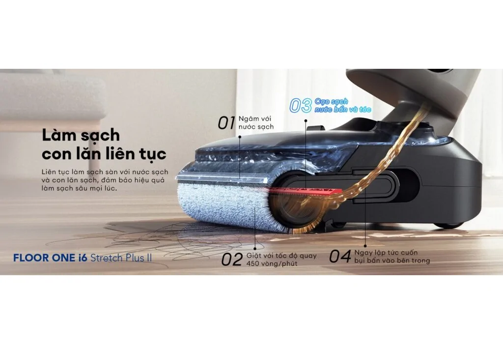 Máy Lau Sàn Hút Bụi Tineco Floor One i6 Stretch Plus II 24