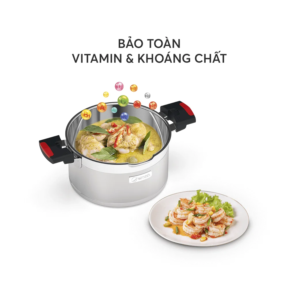 Bộ Nồi Inox Liền Khối Elmich Milano EL-8093 Size 16,18,22, Chảo 26cm 12