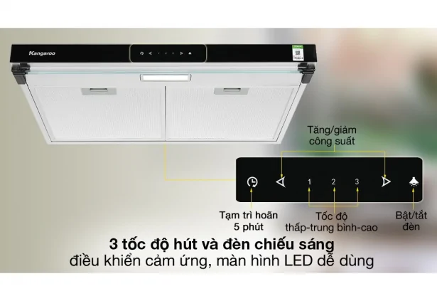 Máy Hút Mùi Áp Tường Kangaroo KG70RS