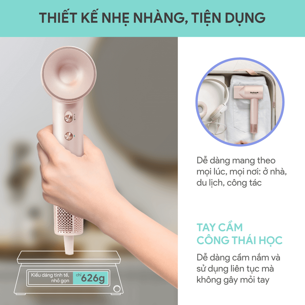 Máy Sấy Tóc Tốc Độ Cao BlueStone HDB-1975 1600W 2