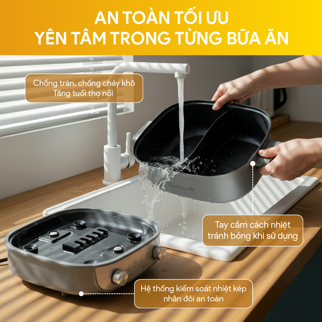 Nồi Lẩu Điện Đa Năng BlueStone MPB-7257 5 Lít 5