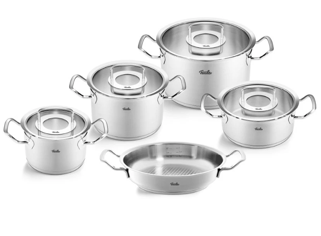 Bộ Nồi 4 M&oacute;n Original-Profi Nắp K&iacute;nh K&egrave;m Chảo 2 Quai