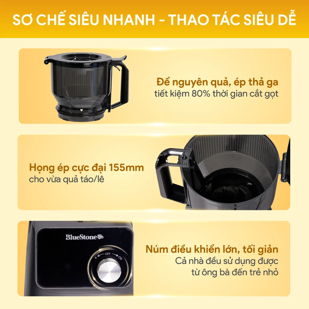 Máy Ép Chậm BlueStone SJB-6555 300W 4