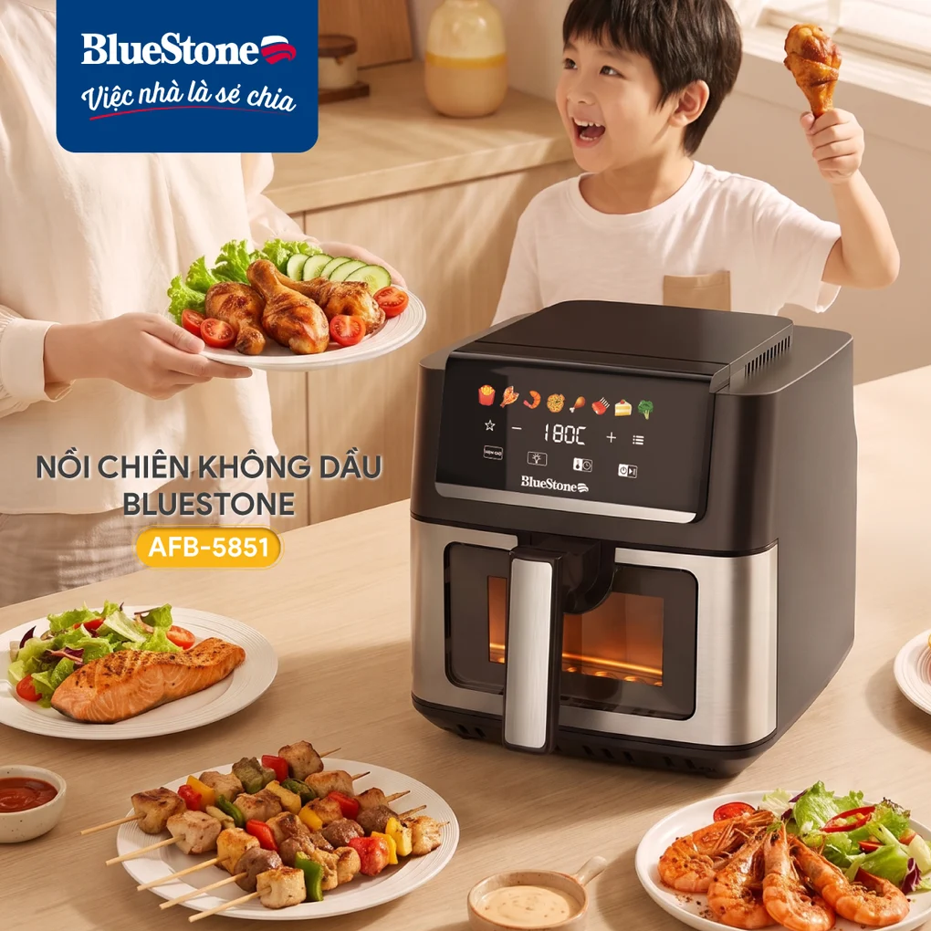 Nồi Chiên Không Dầu BlueStone AFB-5851 6.5 Lít 7