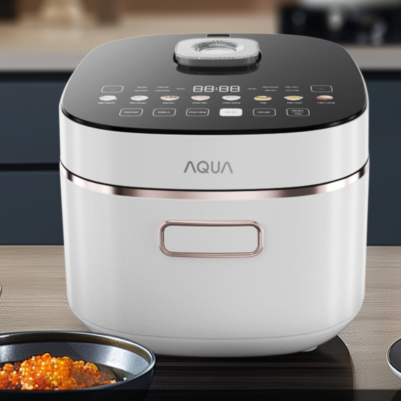 Nồi Cơm Điện Cao Tần Aqua AQS-RIH401R(W)-VN 1.5 Lít 6