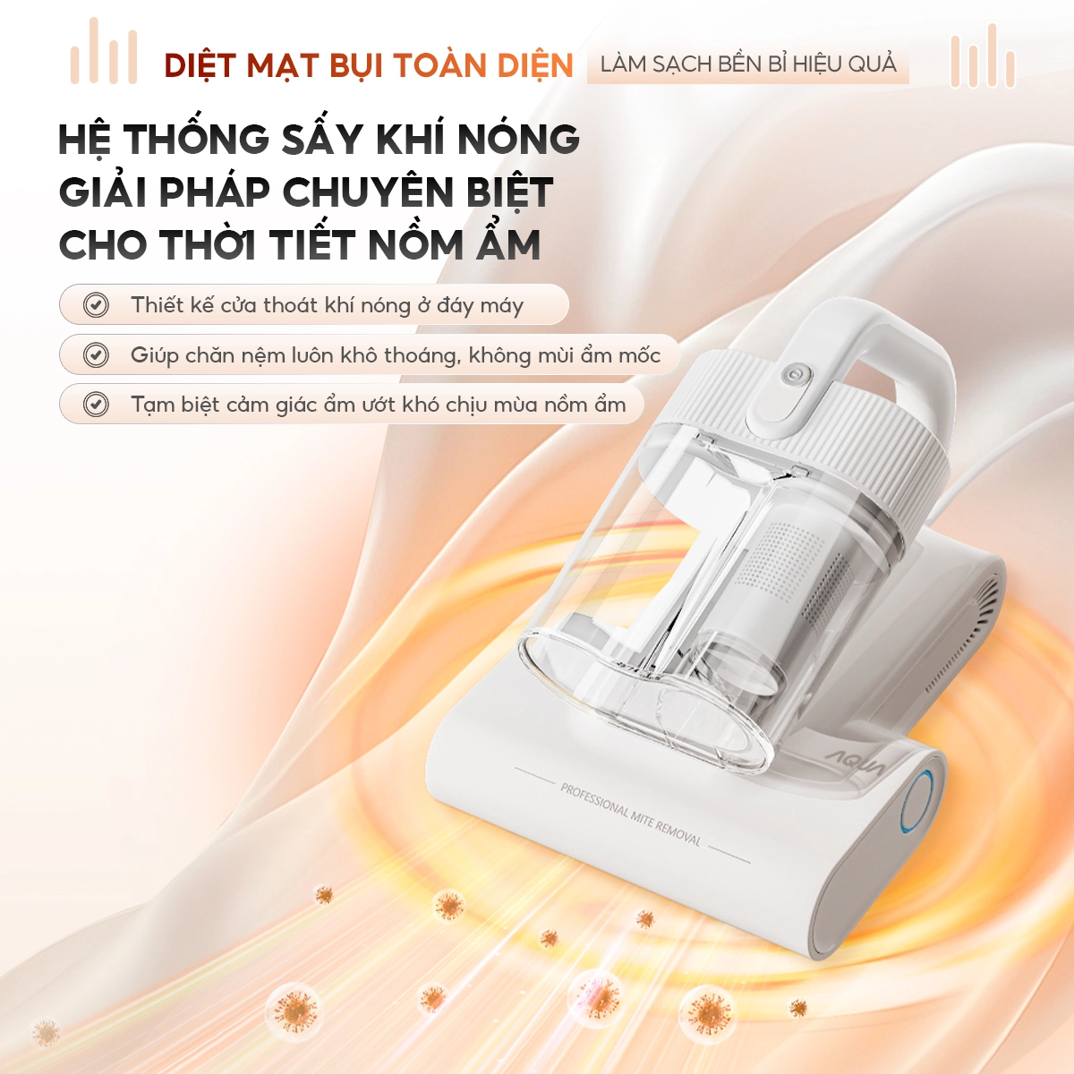 Máy Hút Bụi Đệm Giường Aqua ASM-Y201(W) - Màu Trắng 10