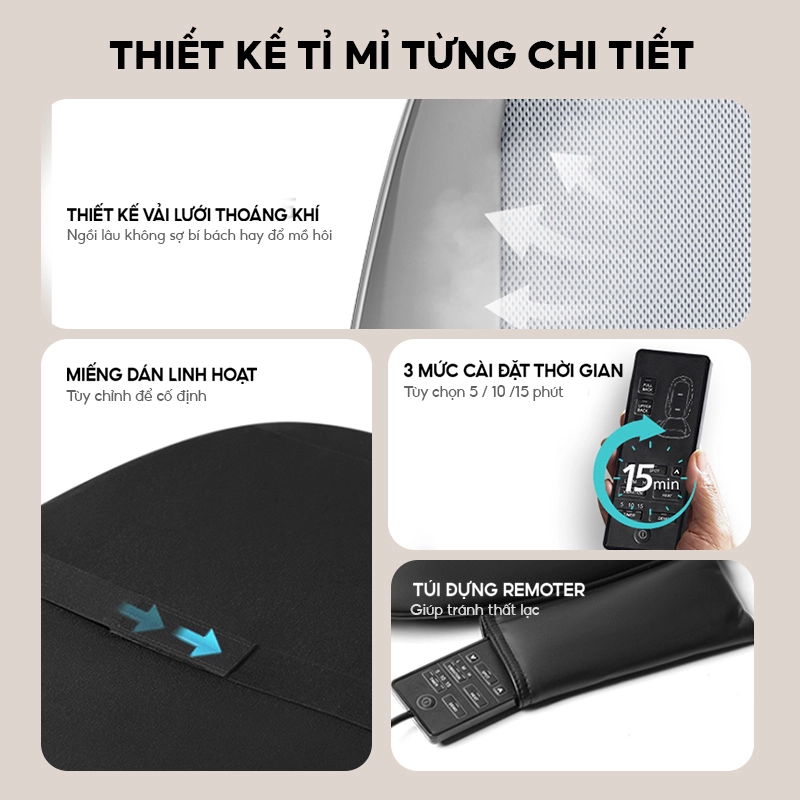 Đệm Tựa Massage Lưng Eo Philips PPM8502 11