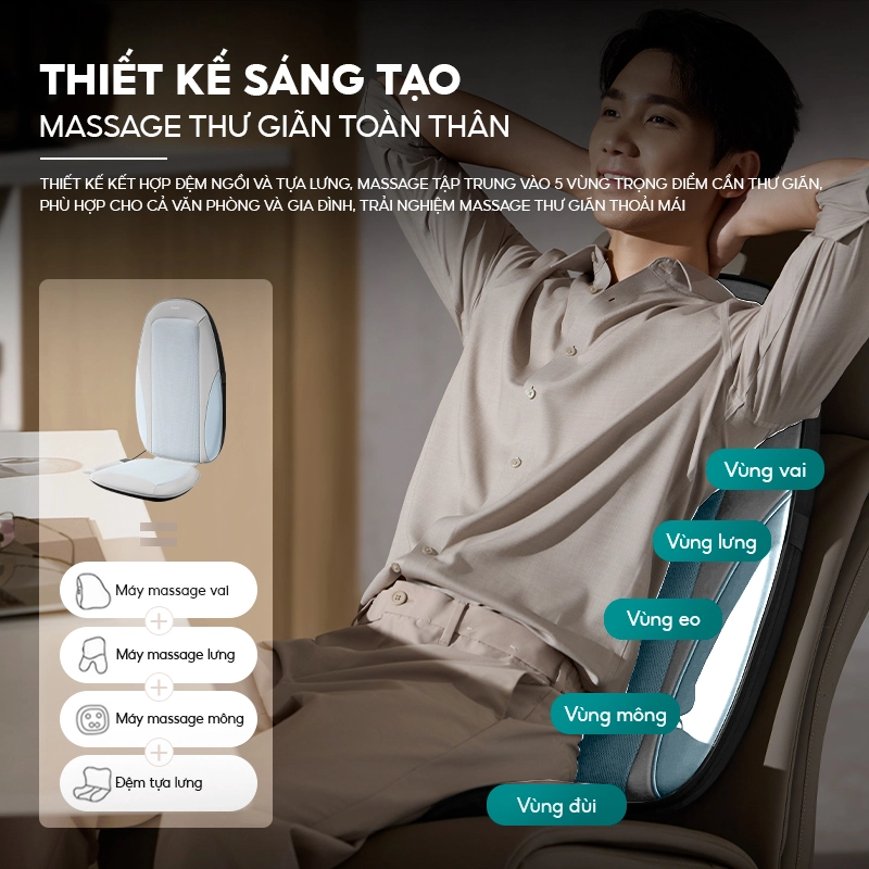 Đệm Tựa Massage Lưng Eo Philips PPM8502 2