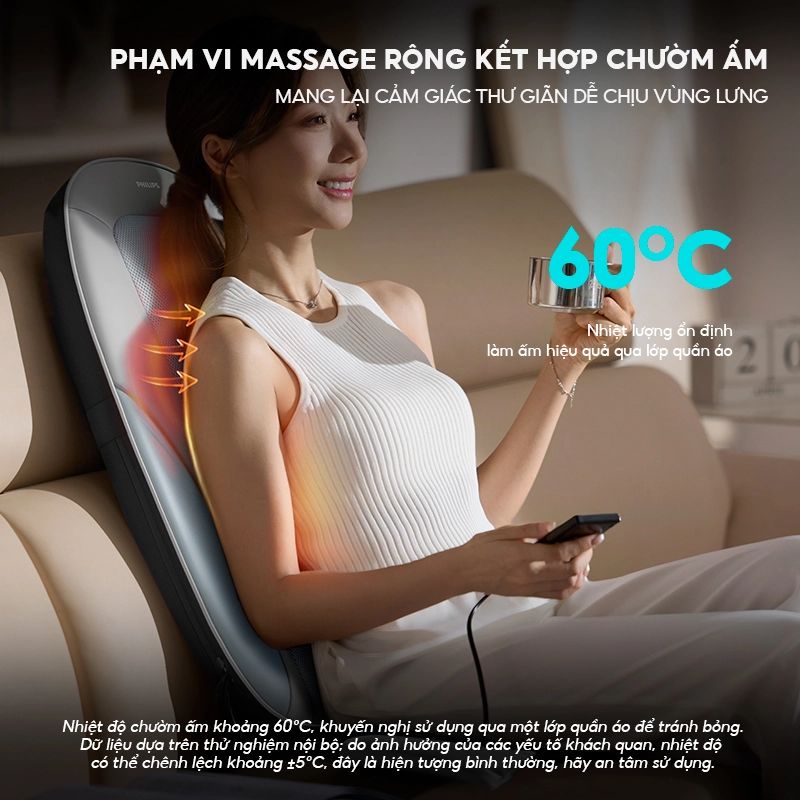 Đệm Tựa Massage Lưng Eo Philips PPM8502 6