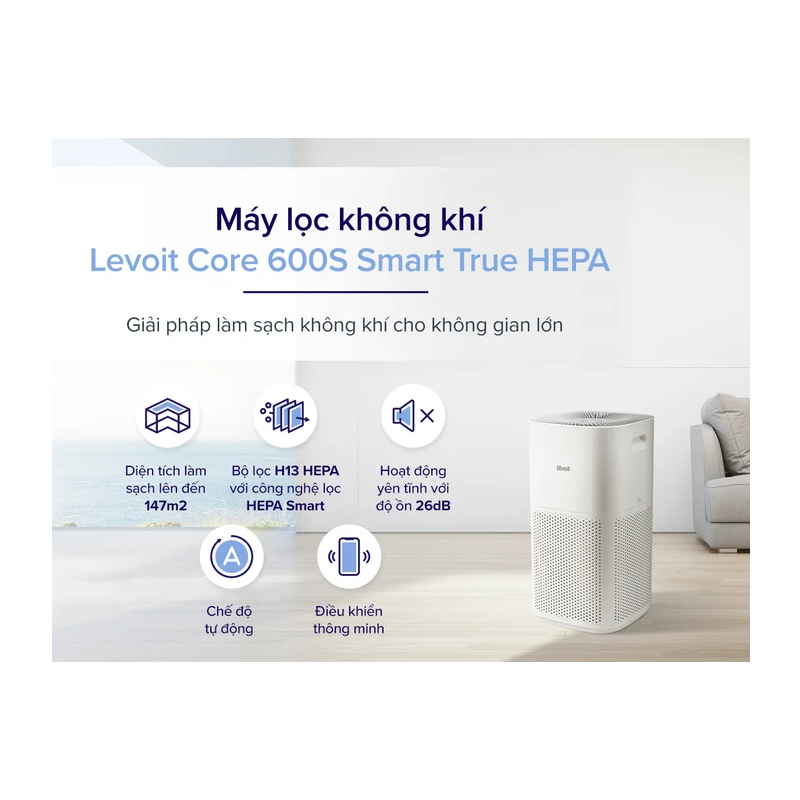 Máy Lọc Không Khí Levoit Core 600S 70W 3