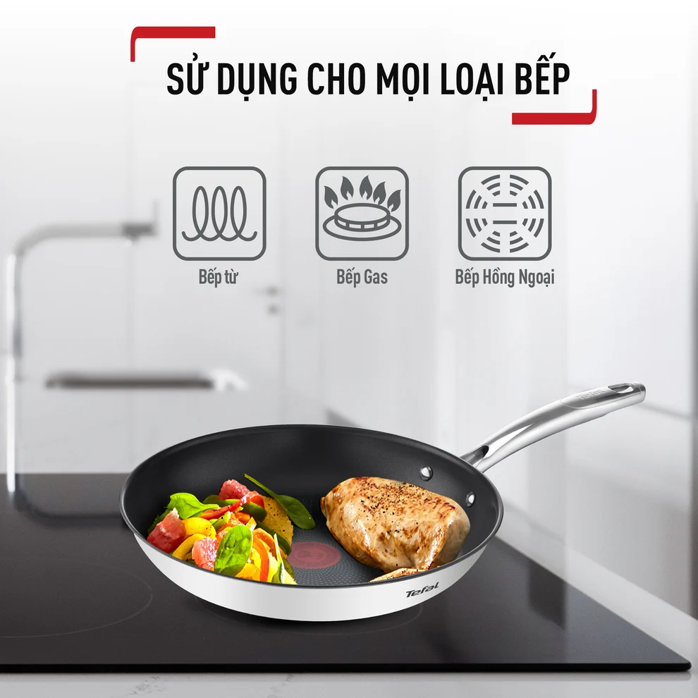 Chảo Chiên Inox Cao Cấp Tefal Duetto Plus 26cm 10