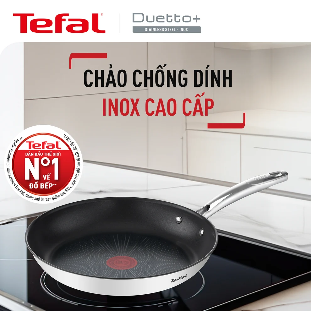 Chảo Chiên Inox Cao Cấp Tefal Duetto Plus 26cm 3