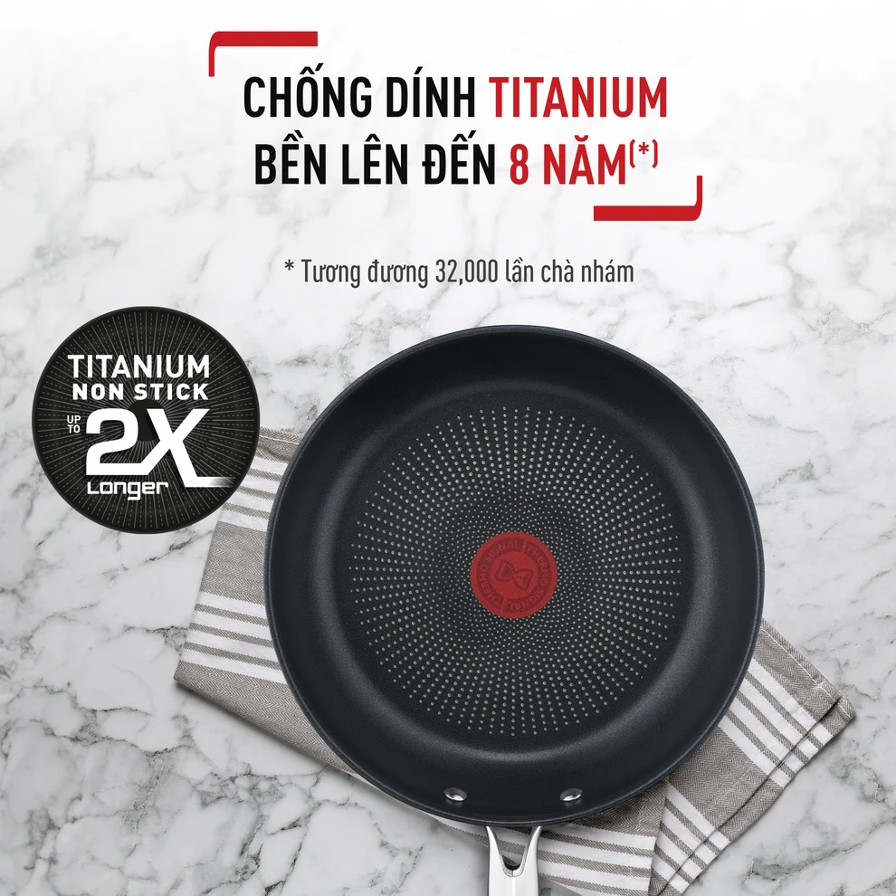 Chảo Chiên Inox Cao Cấp Tefal Duetto Plus 26cm 5