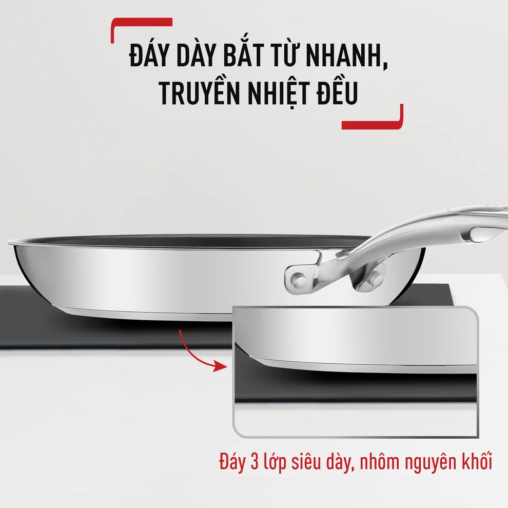 Chảo Chiên Inox Cao Cấp Tefal Duetto Plus 28cm 7