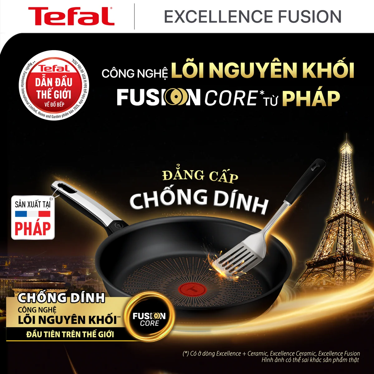 Chảo Chiên Cao Cấp Tefal Excellence Fusion G3380402 24cm 3