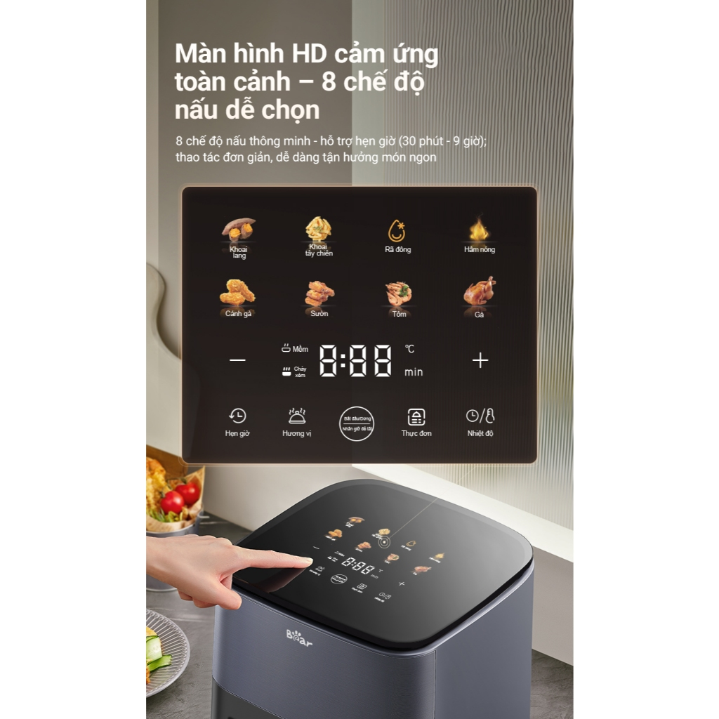Nồi Chiên Không Dầu Bear AF-4H16K 6 Lít 1