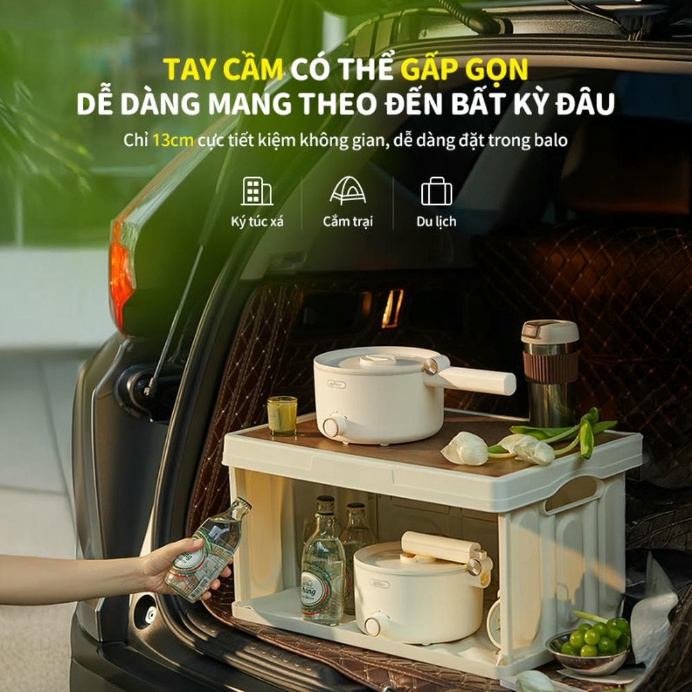 Nồi Lẩu Điện Đa Năng Gấp Gọn Bear MC-4H16G 1.6 Lít 3