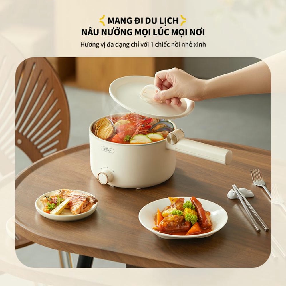 Nồi Lẩu Điện Đa Năng Gấp Gọn Bear MC-4H16G 1.6 Lít 8
