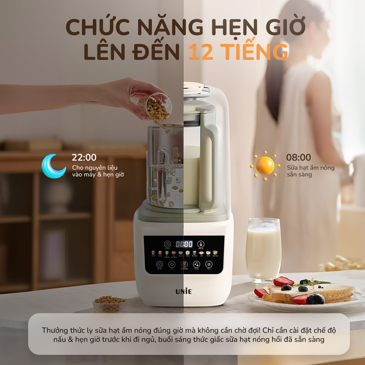 Máy Làm Sữa Hạt Unie UCB15 12