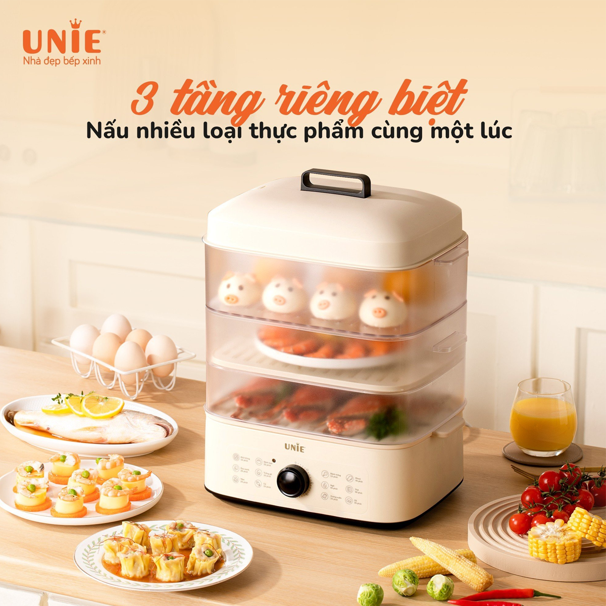 Nồi Hấp Unie UE560 18 Lít 1