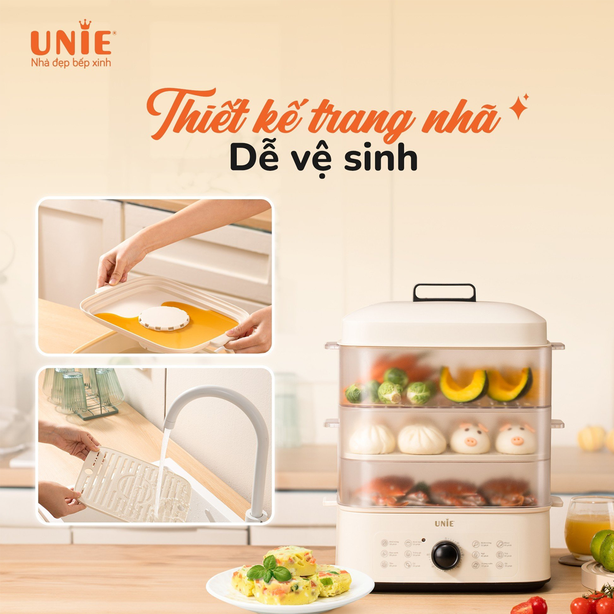 Nồi Hấp Unie UE560 18 Lít 4