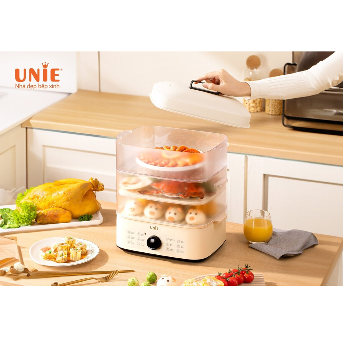 Nồi Hấp Unie UE560 18 Lít 5