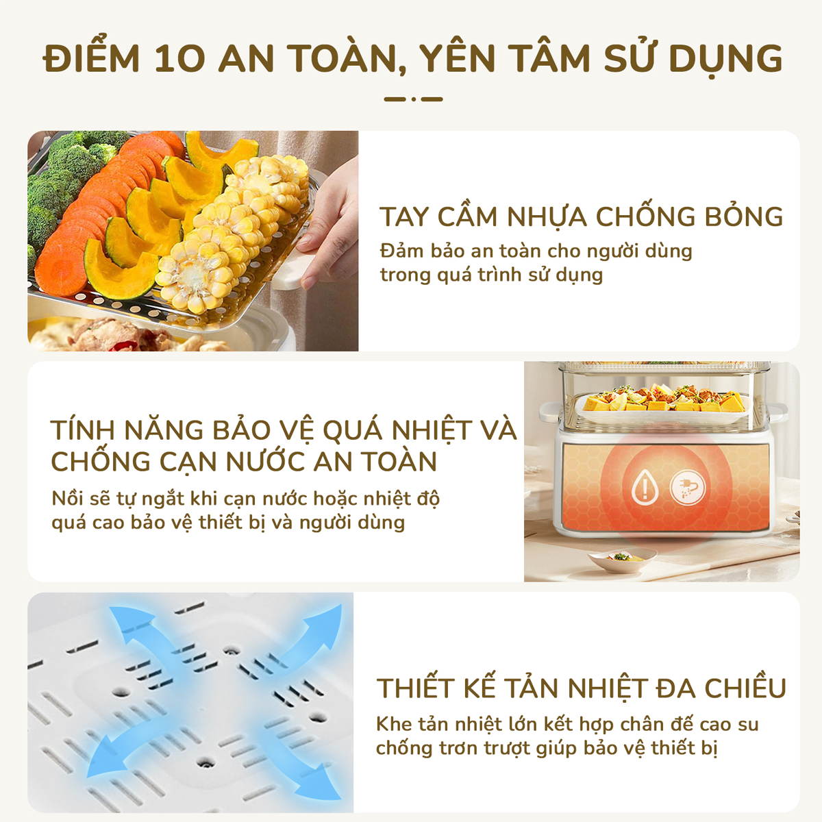 Nồi Lẩu Hấp Đa Năng Unie UE668 10 Lít 10