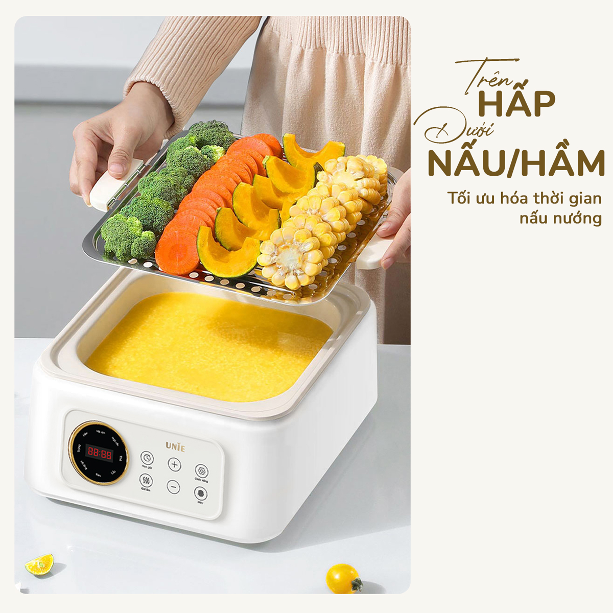 Nồi Lẩu Hấp Đa Năng Unie UE668 10 Lít 2