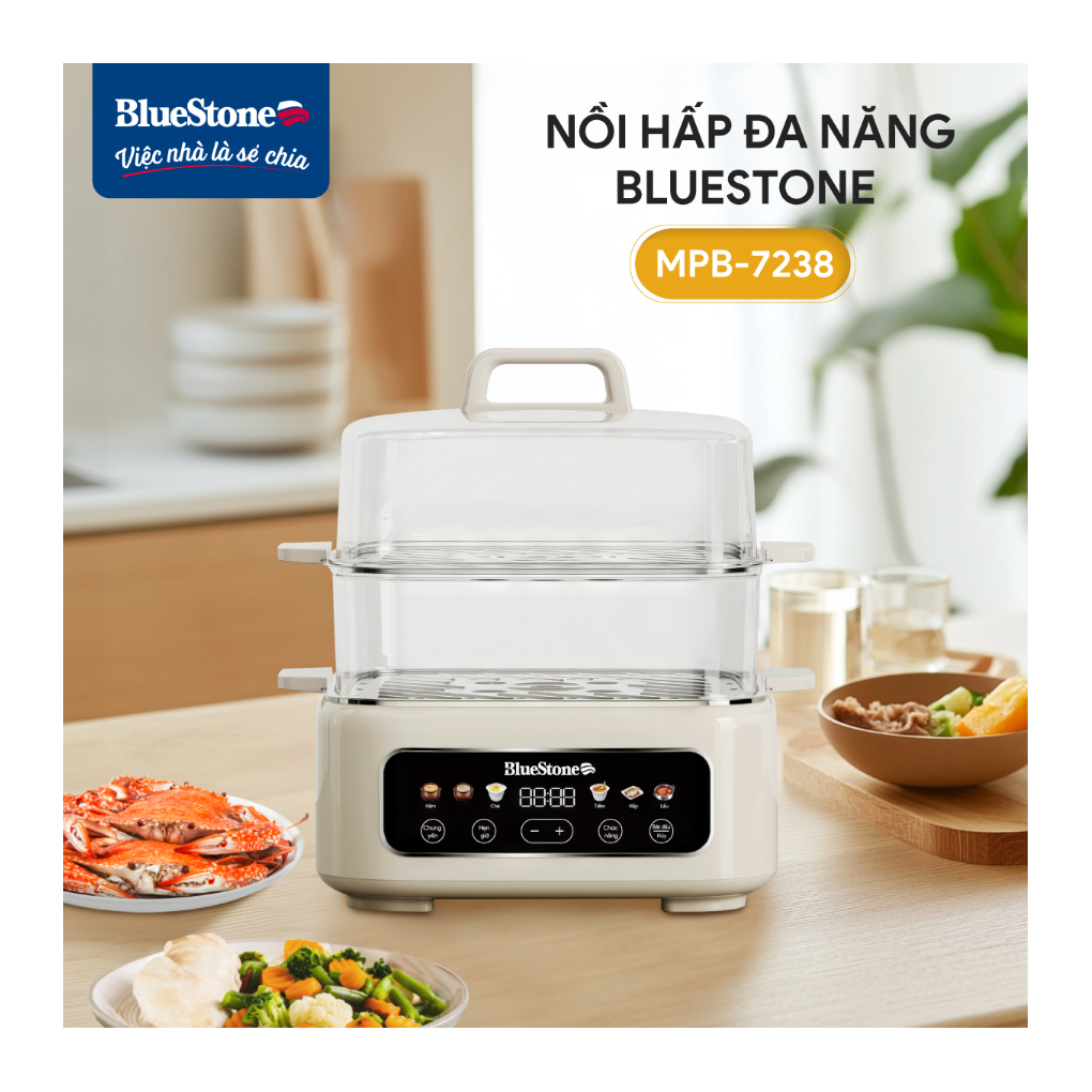 Nồi Hấp Đa Năng BlueStone MPB-7238 17 Lít 10