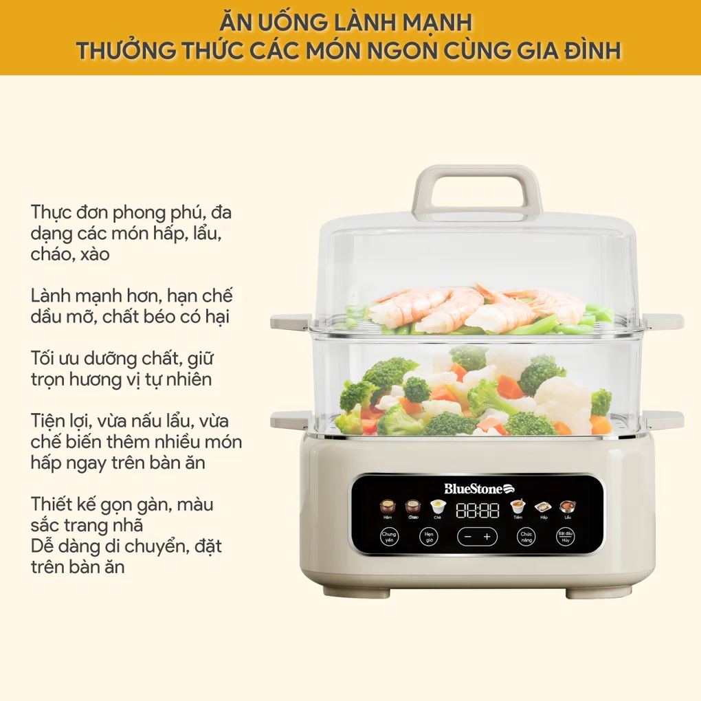 Nồi Hấp Đa Năng BlueStone MPB-7238 17 Lít 3