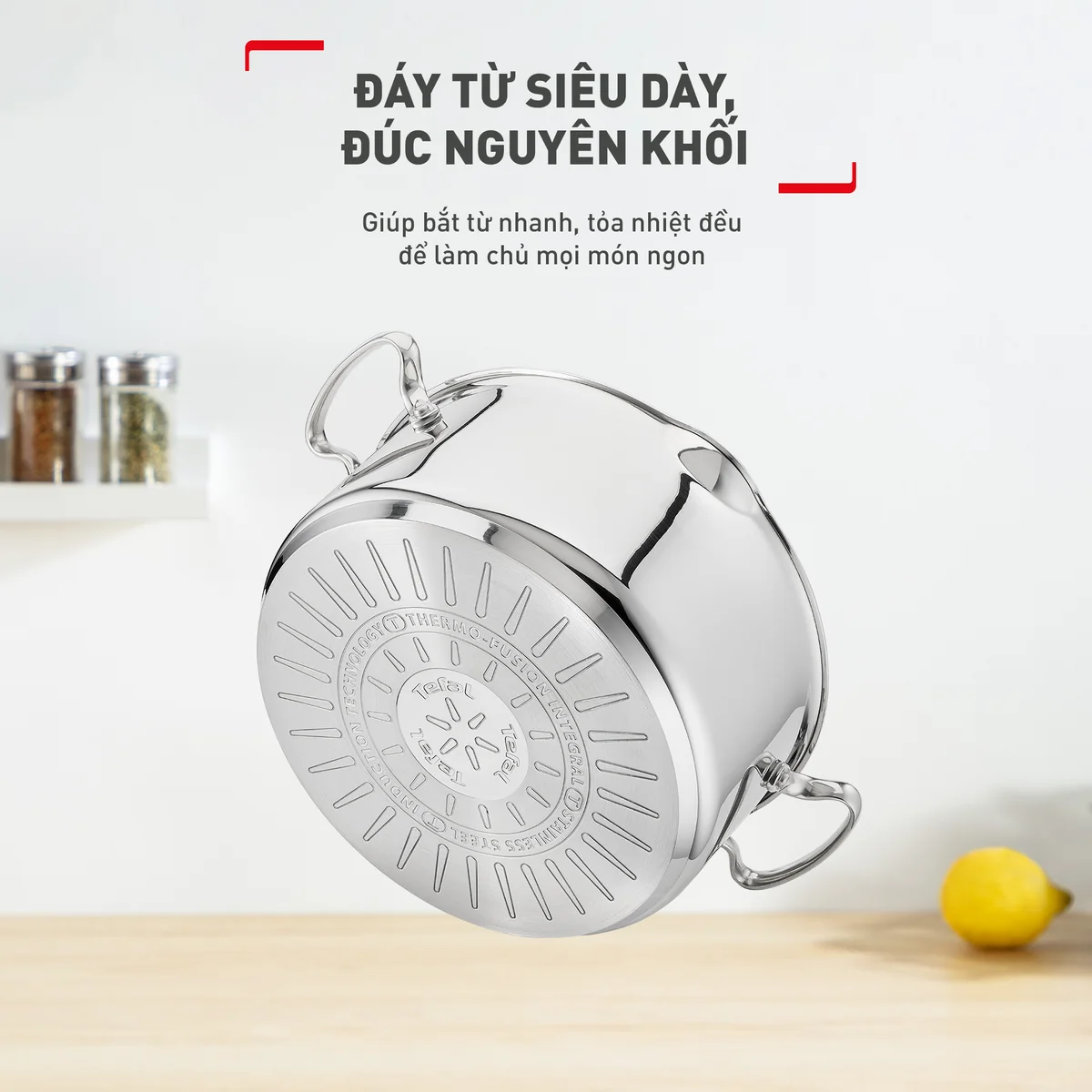 Bộ 5 Nồi Inox Cao Cấp Tefal Duetto Plus, Gồm Quánh 16cm/Nồi 18cm/Nồi 20/Nồi 22cm/Nồi 24cm 2