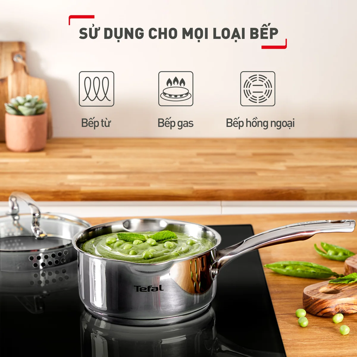 Bộ 5 Nồi Inox Cao Cấp Tefal Duetto Plus, Gồm Quánh 16cm/Nồi 18cm/Nồi 20/Nồi 22cm/Nồi 24cm 6