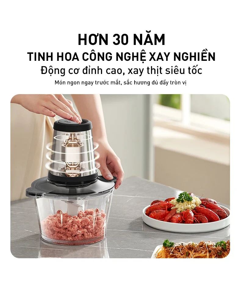 Máy Xay Thịt Đa Năng Joyoung JFC-808 1.8 Lít 10