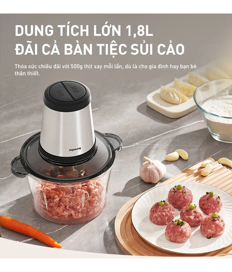 Máy Xay Thịt Đa Năng Joyoung JFC-808 1.8 Lít 11
