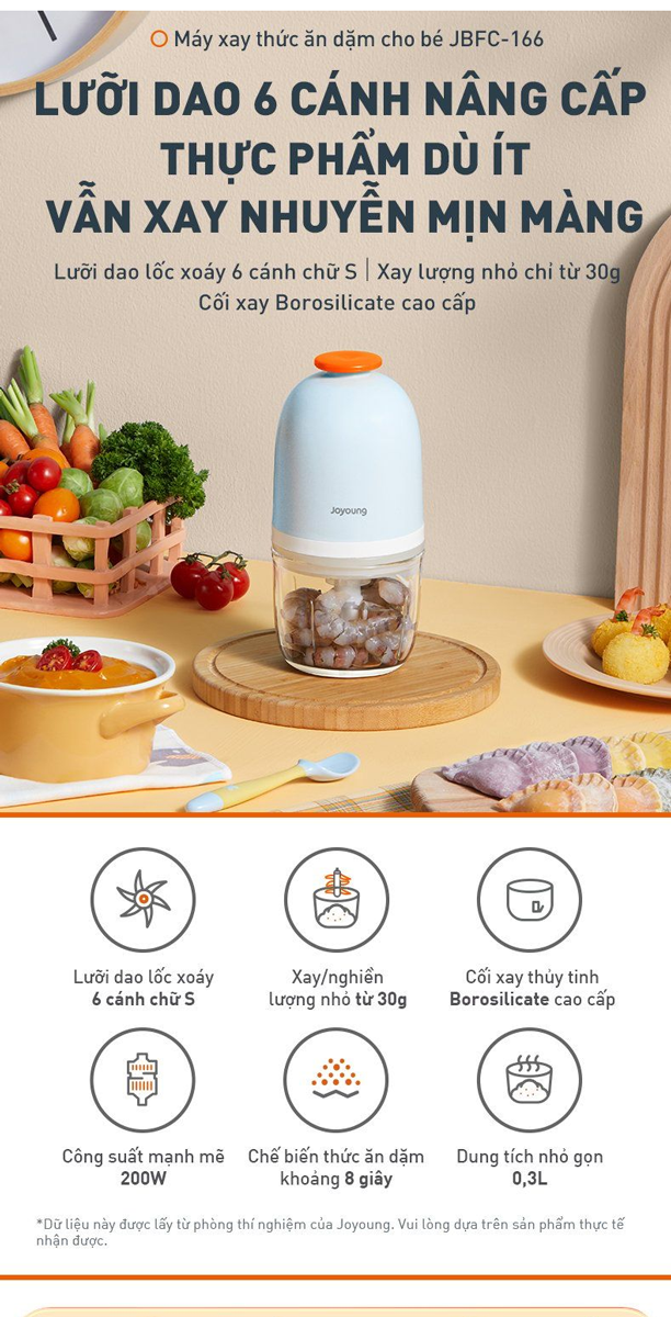 Máy Xay Thức Ăn Dặm Cho Bé Joyoung JBFC-166 3
