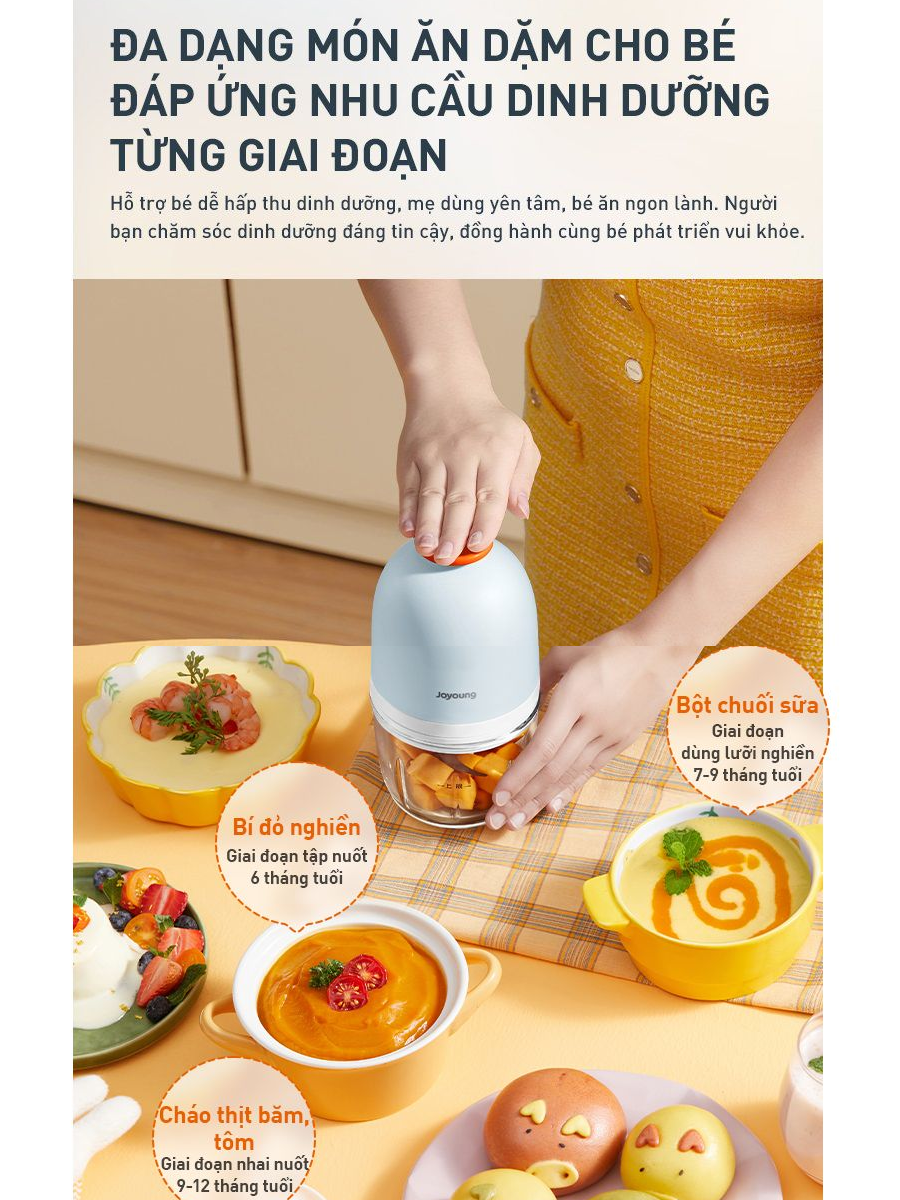 Máy Xay Thức Ăn Dặm Cho Bé Joyoung JBFC-166 6