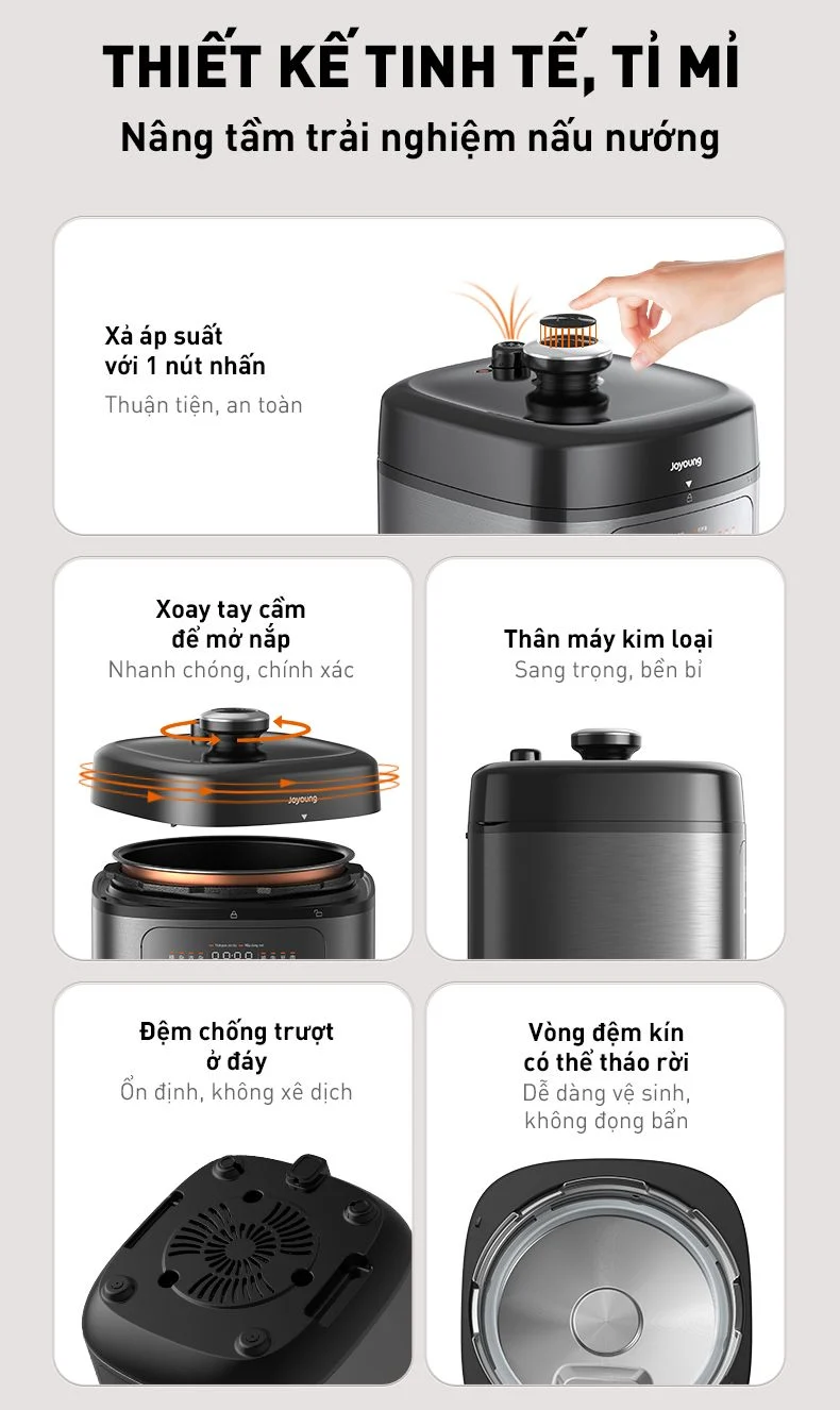 Nồi Cơm Áp Suất Đa Năng Joyoung JHPC-5100 18