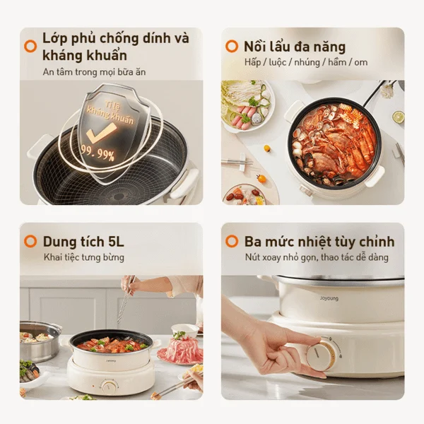 Nồi Lẩu Đa Năng 3 Trong 1 Joyoung JHP-525 5 Lít 4