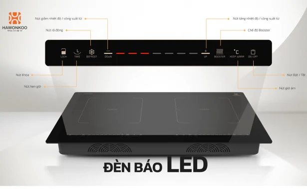 Bếp Từ Đôi Hawonkoo CEH-251-Inverter 4400W - Thái Lan