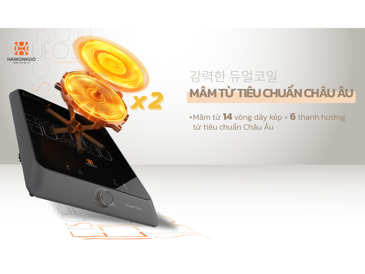 Bếp Điện Từ Đơn Kèm Nồi Lẩu Hawonkoo Seoul-CEH-106-Inverter-GR 2100W 11