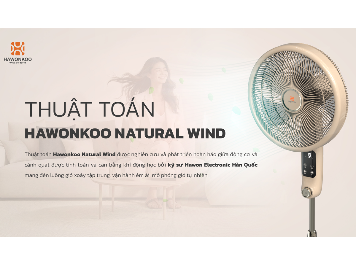 Quạt Đứng Có Remote Hawonkoo FDH-86-BLDC-Inverter-CF 42W - Thái Lan 13