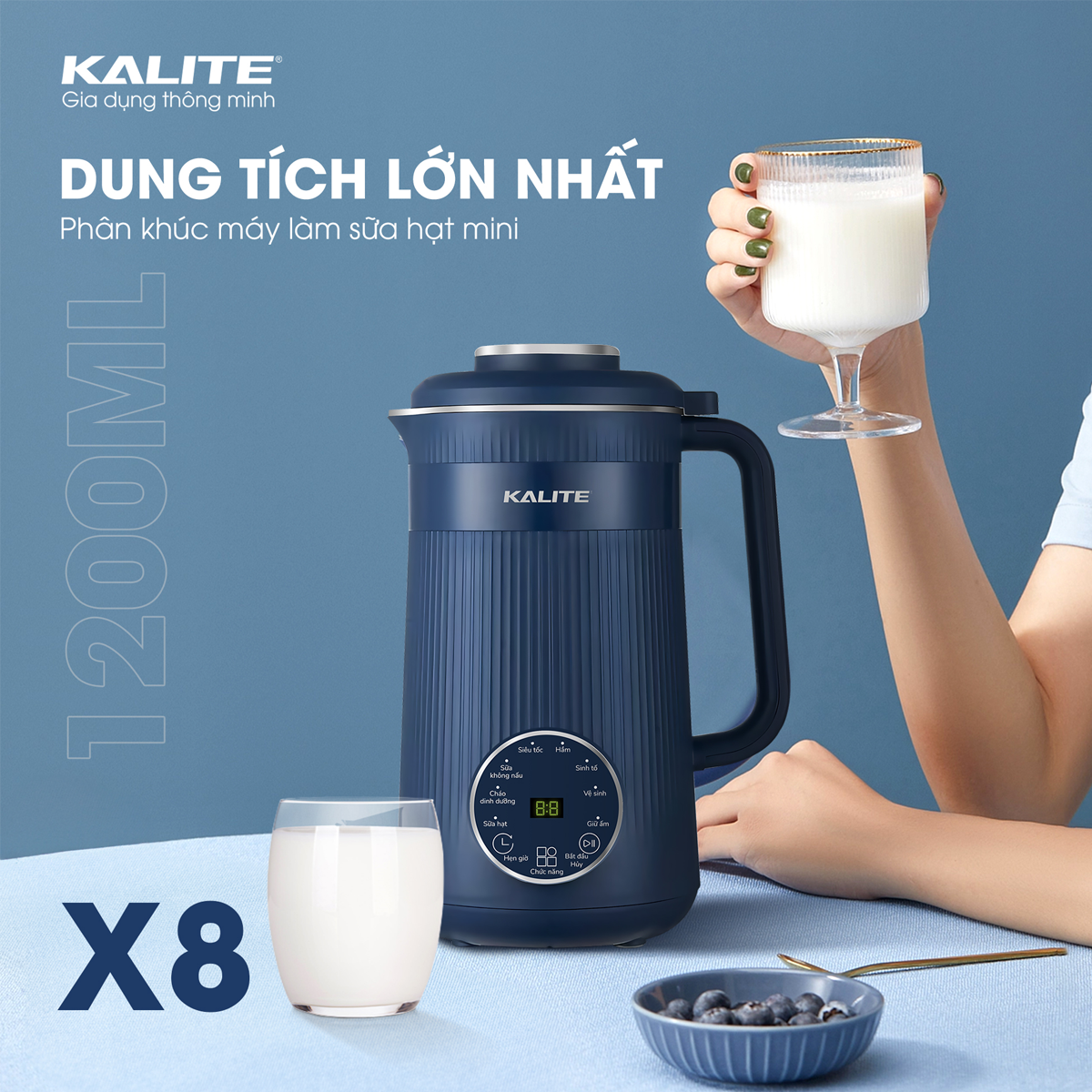 Máy Làm Sữa Hạt Kalite KCB12B 1.2 Lít 1
