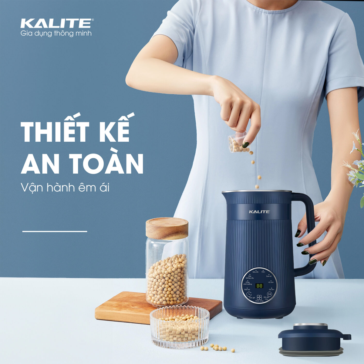Máy Làm Sữa Hạt Kalite KCB12B 1.2 Lít 4