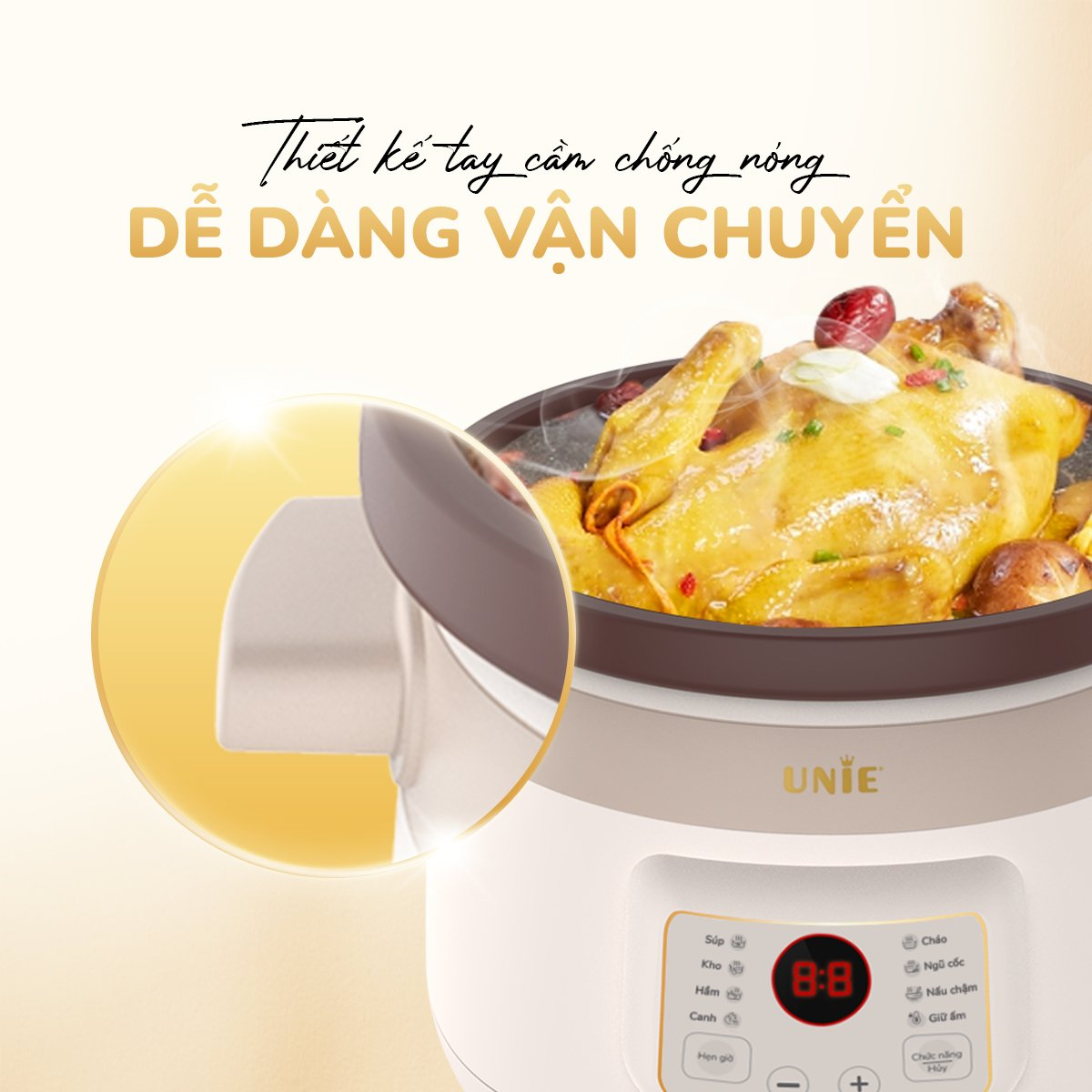 Nồi Kho Hầm Chuyên Dụng Unie USC308 3 Lít 7