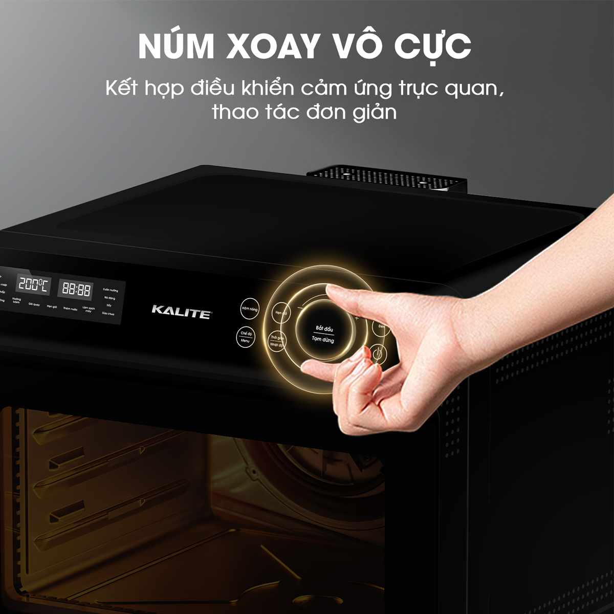 Lò Chiên Không Dầu Kết Hợp Hấp Kalite 20 Lít Fusion Pro 5