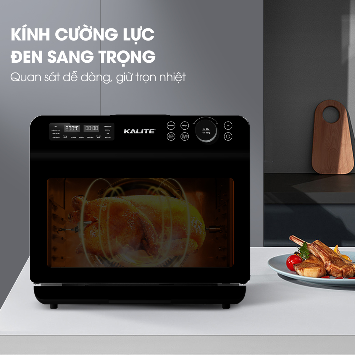 Lò Chiên Không Dầu Kết Hợp Hấp Kalite 20 Lít Fusion Pro 6