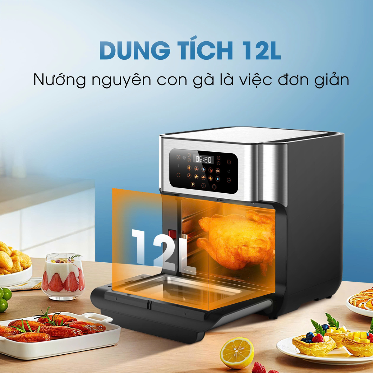 Nồi Chiên Không Dầu Kalite Air Pro 12 Lít 3