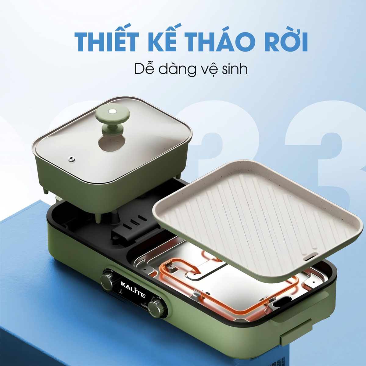 Bếp Lẩu Nướng Đa Năng Kalite KLG333 1